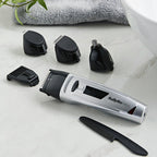 BaByliss 7056NU Rechargeable 8 In 1 All Over Grooming Kit - Silver