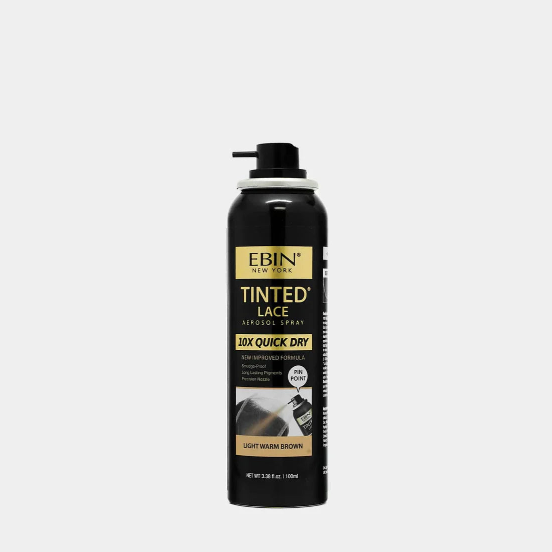 EBIN TINTED LACE 10X QUICK DRY SPRAY - LIGHT WARM BROWN-100 ML