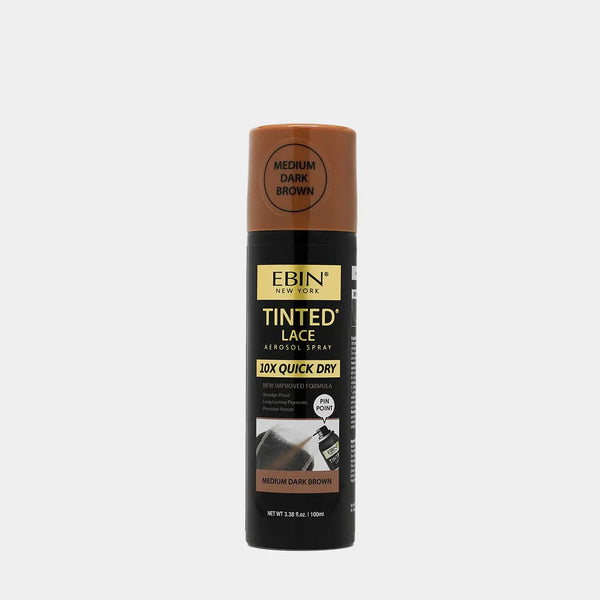 EBIN TINTED LACE 10X QUICK DRY SPRAY - MEDIUM DARK BROWN-100 ML