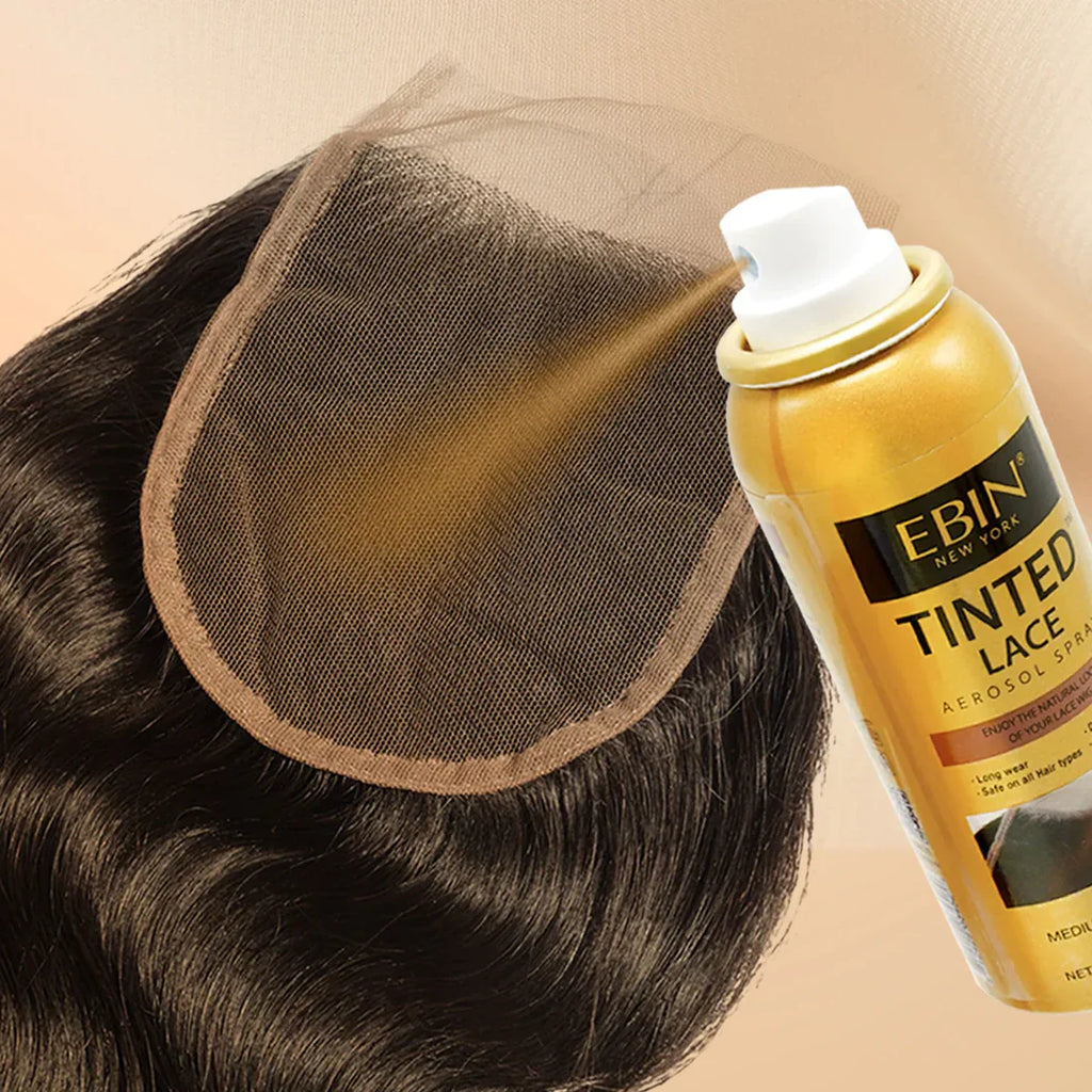 EBIN TINTED LACE AEROSOL SPRAY - LIGHT WARM BROWN