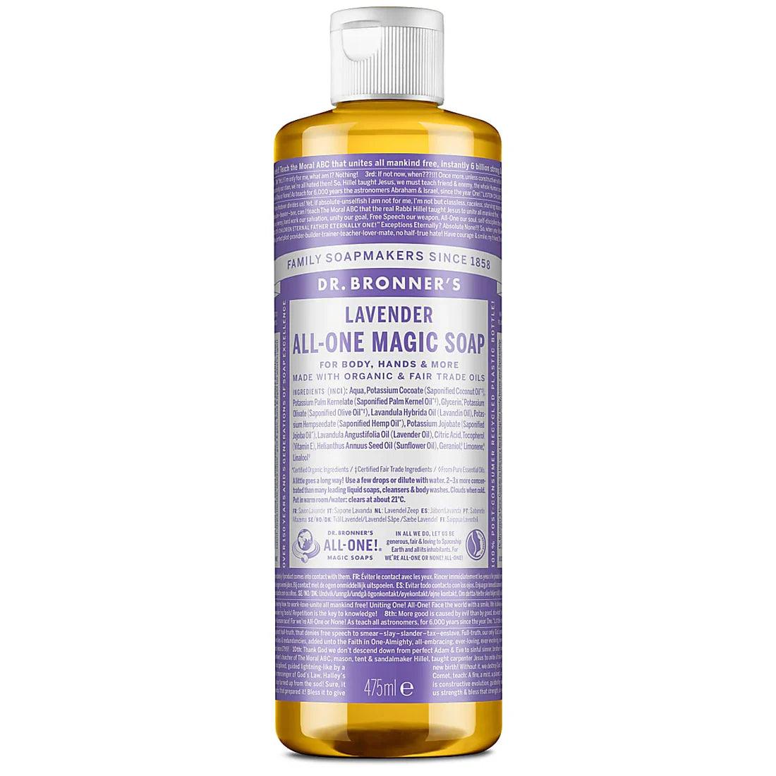 DR.BRONNER'S PURE CASTILE LIQUID SOAP LAVENDER ALL-ONE MAGIC SOAP