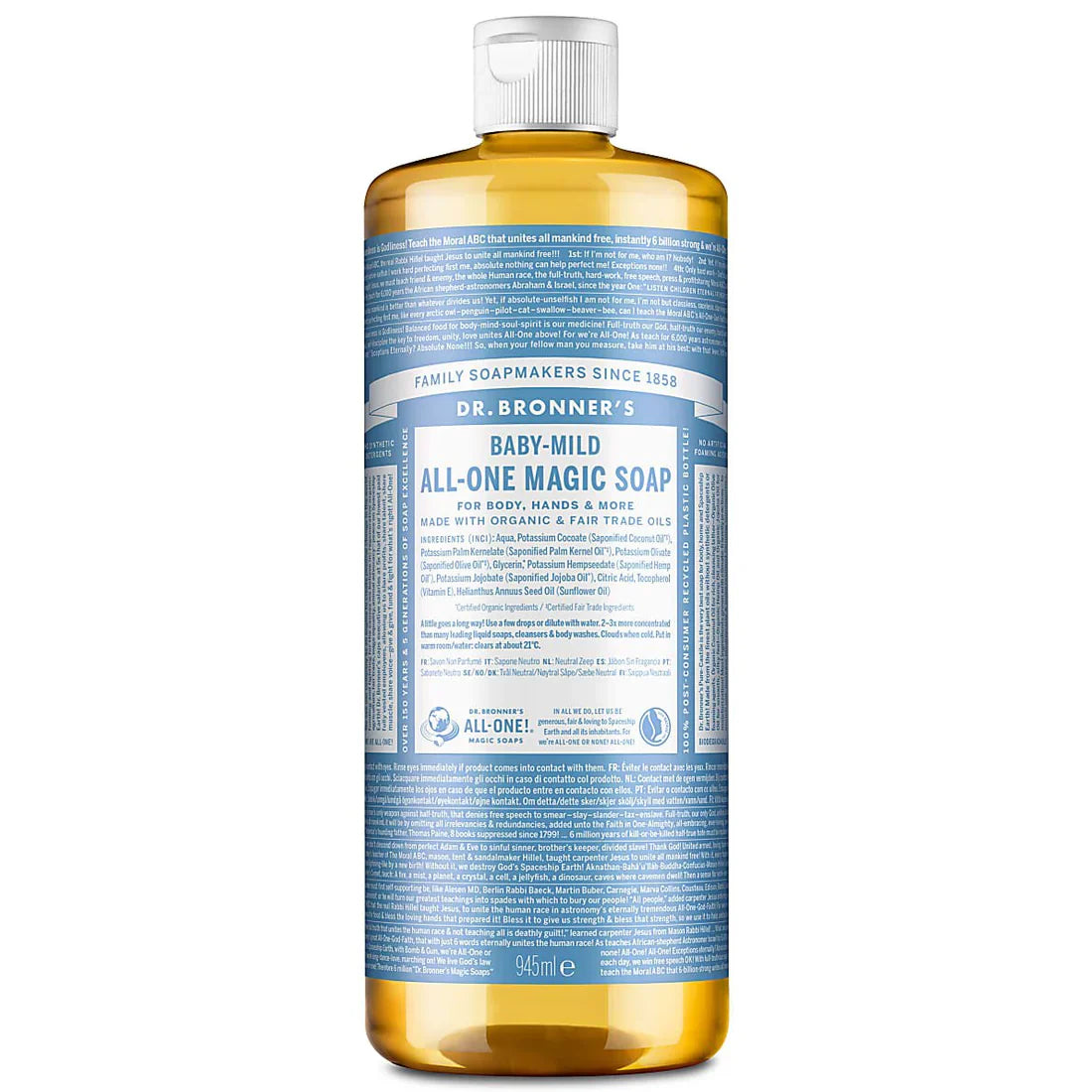 DR.BRONNER'S PURE CASTILE LIQUID SOAP BABY MILD ALL-ONE MAGIC SOAP