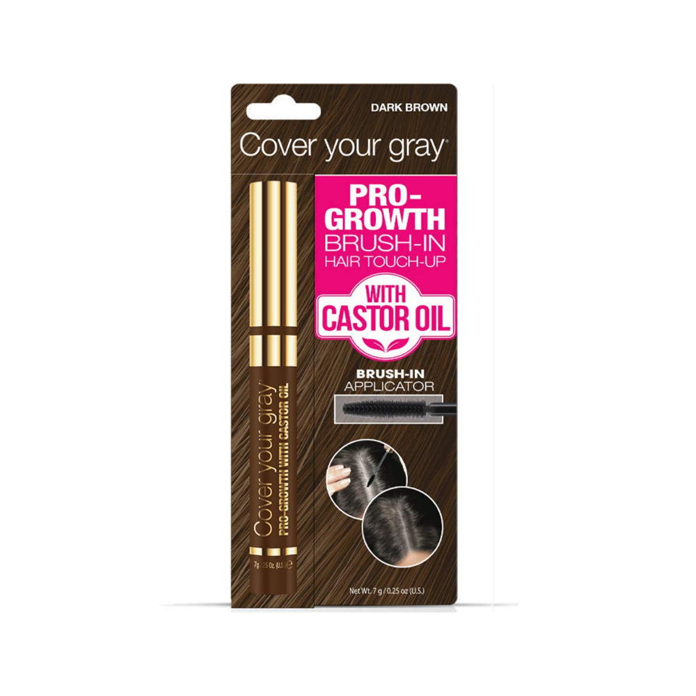 Cover Your Gray Pro-Growth Brush-In Hair Touch-Up with Castor Oil (