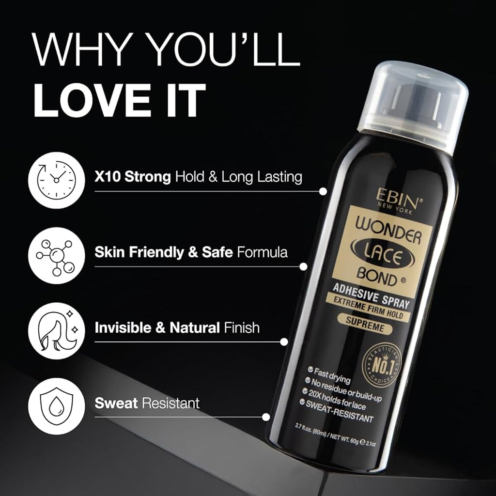 EBIN NEW YORK Wonder Lace Bond Adhesive Spray - Supreme  180ml