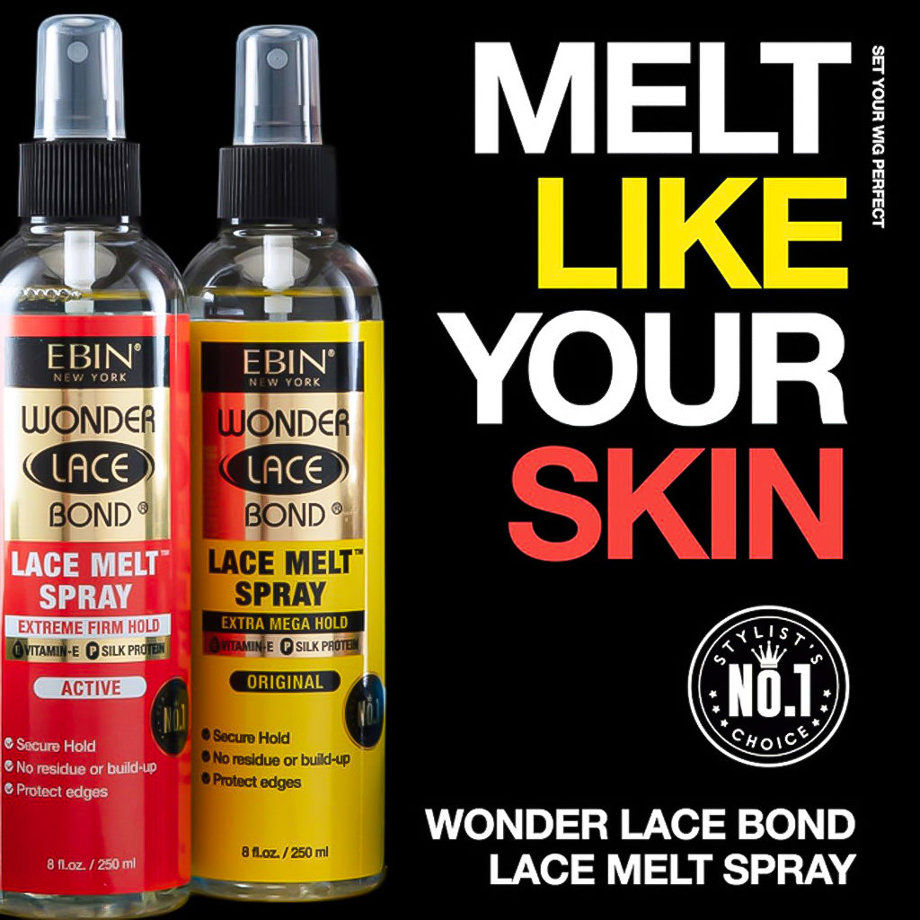 EBIN Wonder Lace Bond Lace Melt Spray (100ml, Active (Extreme Firm Hold))