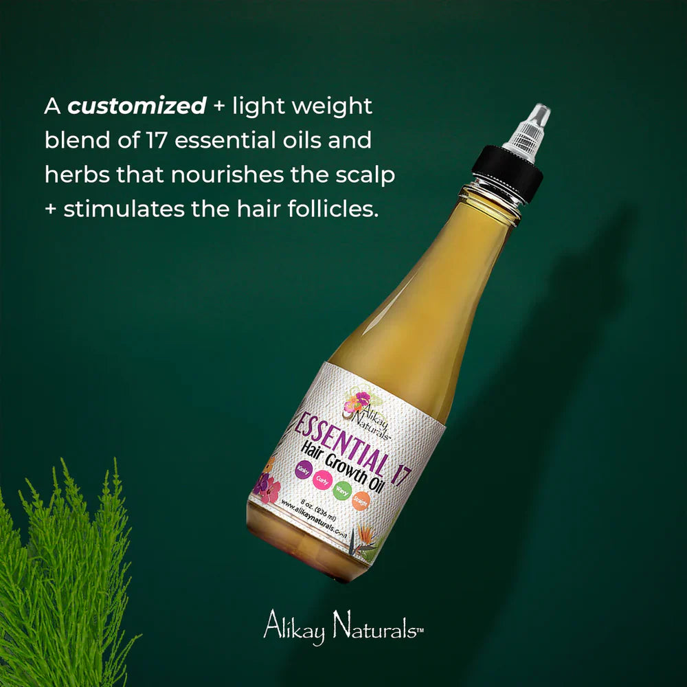 ALIKAY NATURAL ESSENTIAL 17™ HAIR GROWTH OIL 8 OZ