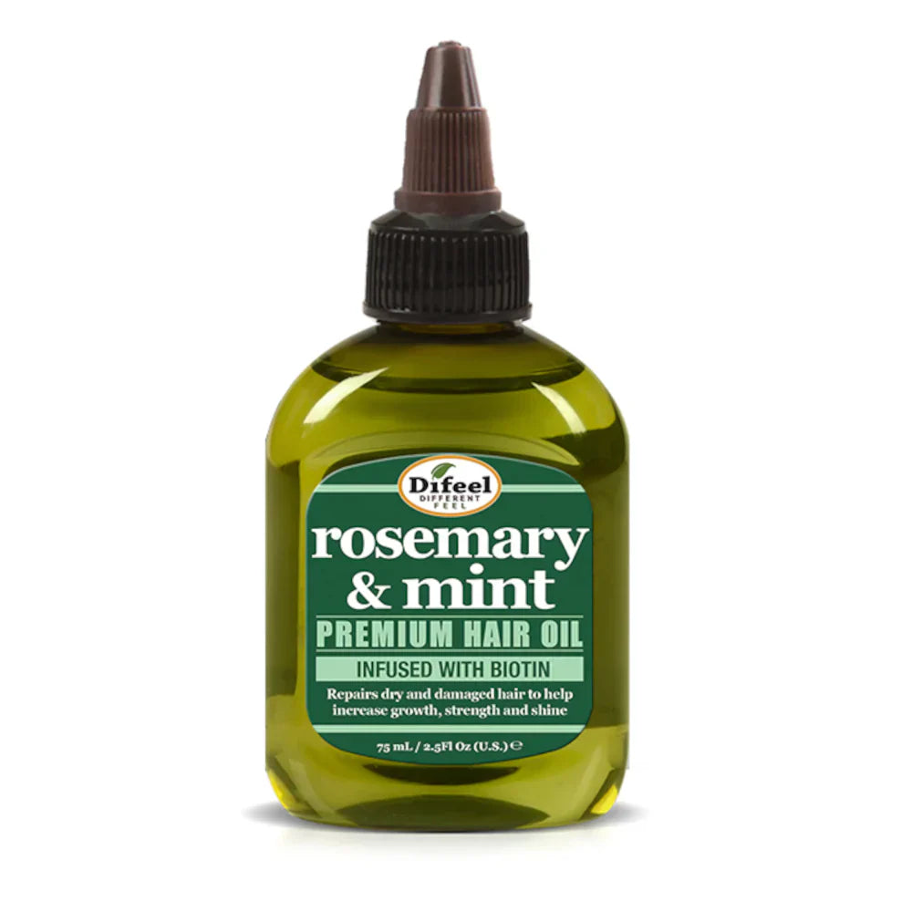 DIFEEL ROSEMARY AND MINT PREMIUM HAIR OIL WITH BIOTIN 2.5 OZ.