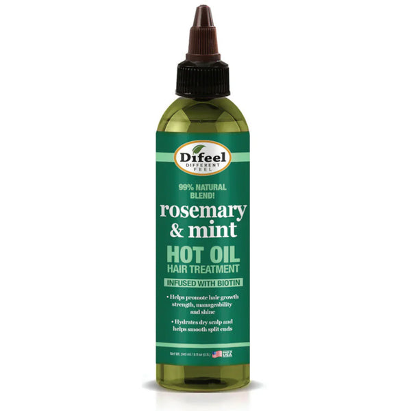 DIFEEL ROSEMARY AND MINT HOT OIL HAIR TREATMENT WITH BIOTIN 8 OZ.
