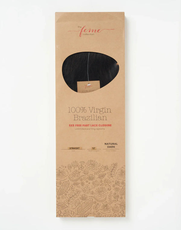 Feme 100% Virgin Brazilian Closure - Straight