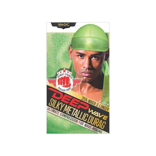 MAGIC COLLECTION MEN'S DEEP WAVE SILKY METALLIC DURAG