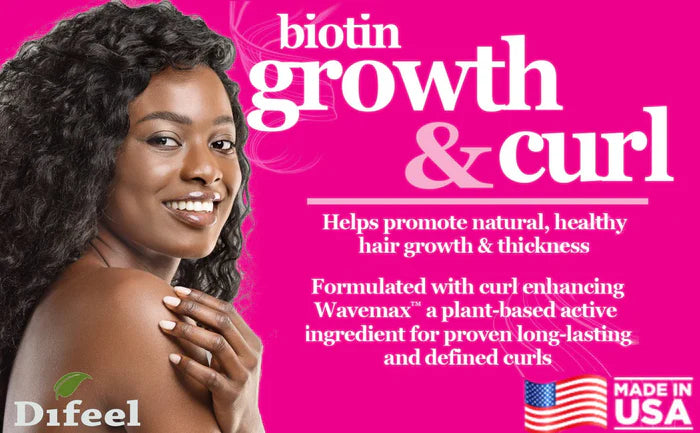 DIFEEL GROWTH AND CURL BIOTIN SHAMPOO 12 OZ