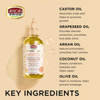 AFRICAN PRIDE MOISTURE MIRACLE CASTOR, GRAPESEED, ARGAN, COCONUT & OLIVE 5 ESSENTIAL OILS, 4OZ