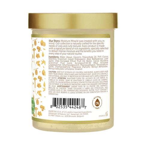 AFRICAN PRIDE MOISTURE MIRACLE ALOE & COCONUT WATER CURL DEFINING GEL, 18OZ