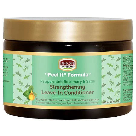 African Pride Feel It Formula Strengthening Leave In Conditioner, 12.0 OZ