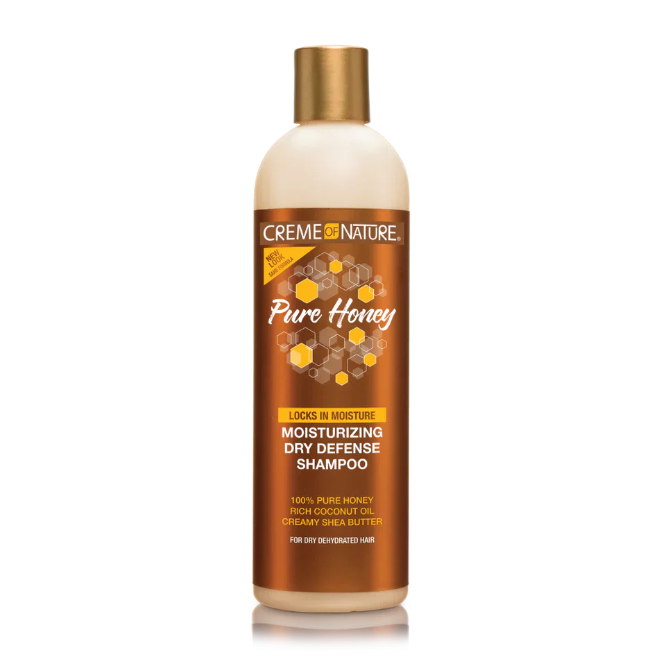 CREME OF NATURE PURE HONEY Moisturizing Dry Defense Shampoo 12oz