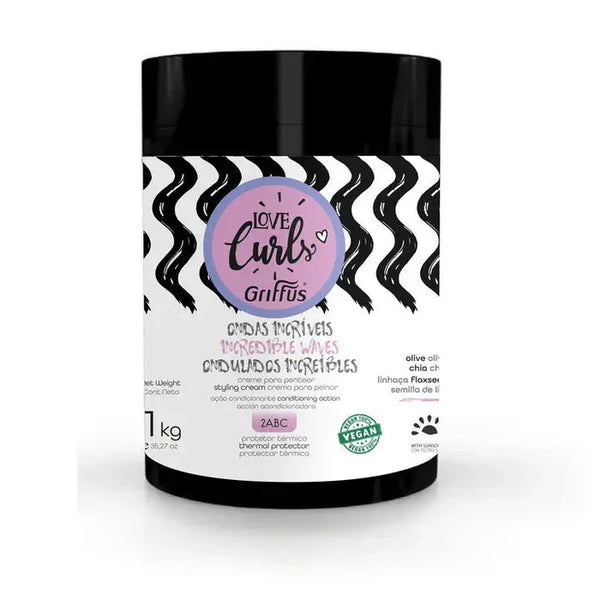 GRIFFUS LOVE CURLS INCREDIBLES WAVES LEAVE IN WAVY STYLING CREAM 2ABC) 1 kg