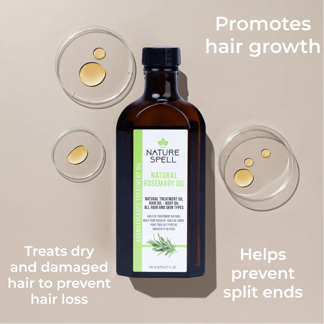 Nature Spell Rosemary Oil with Hair Growth Shampoo & Conditioner Set
