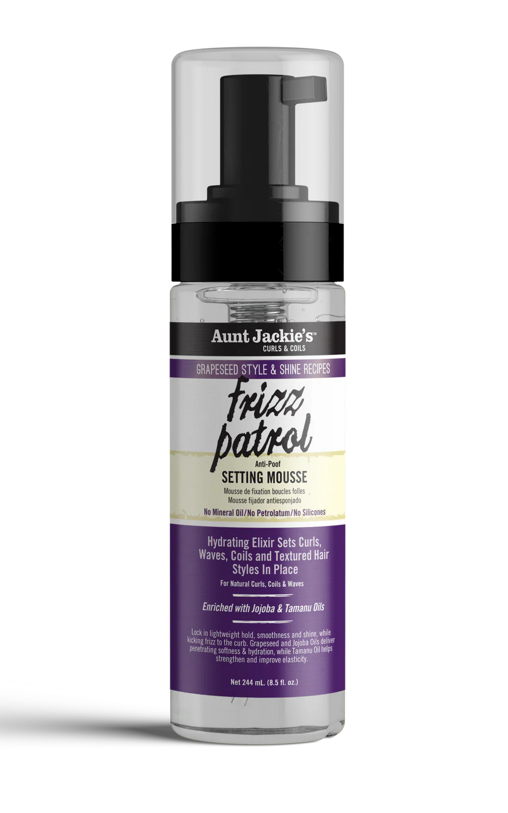 AUNT JACKIE’S Frizz Patrol Anti-Poof Twist & Curl Setting Mousse 8.5 OZ