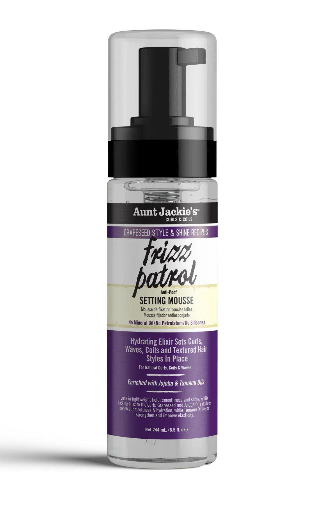 AUNT JACKIE’S Frizz Patrol Anti-Poof Twist & Curl Setting Mousse 8.5 OZ