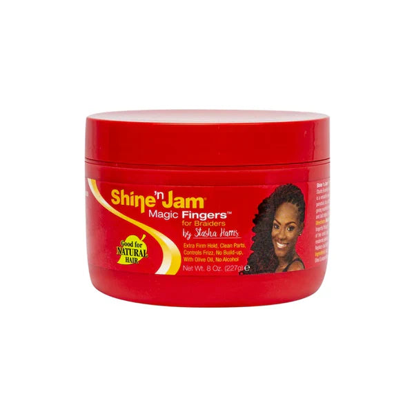 SHINE 'N JAM MAGIC FINGERS FOR BRAIDERS EXTRA FIRM HOLD 8 OZ