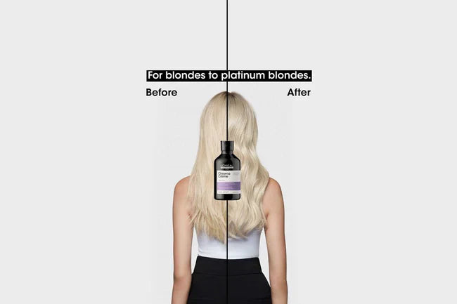 L'ORÉAL PROFESSIONNEL SERIE EXPERT CHROMA CRÈME YELLOW TONES NEUTRALIZING CREAM SHAMPOO FOR BLONDES TO PLATINUM BLONDES 500ML
