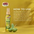 AFRICAN PRIDE OLIVE MIRACLE HEAT PROTECTANT & SHINE MIST, 4FL OZ