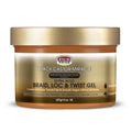 AFRICAN PRIDE BLACK CASTOR MIRACLE BRAID, LOC & TWIST GEL, 8OZ