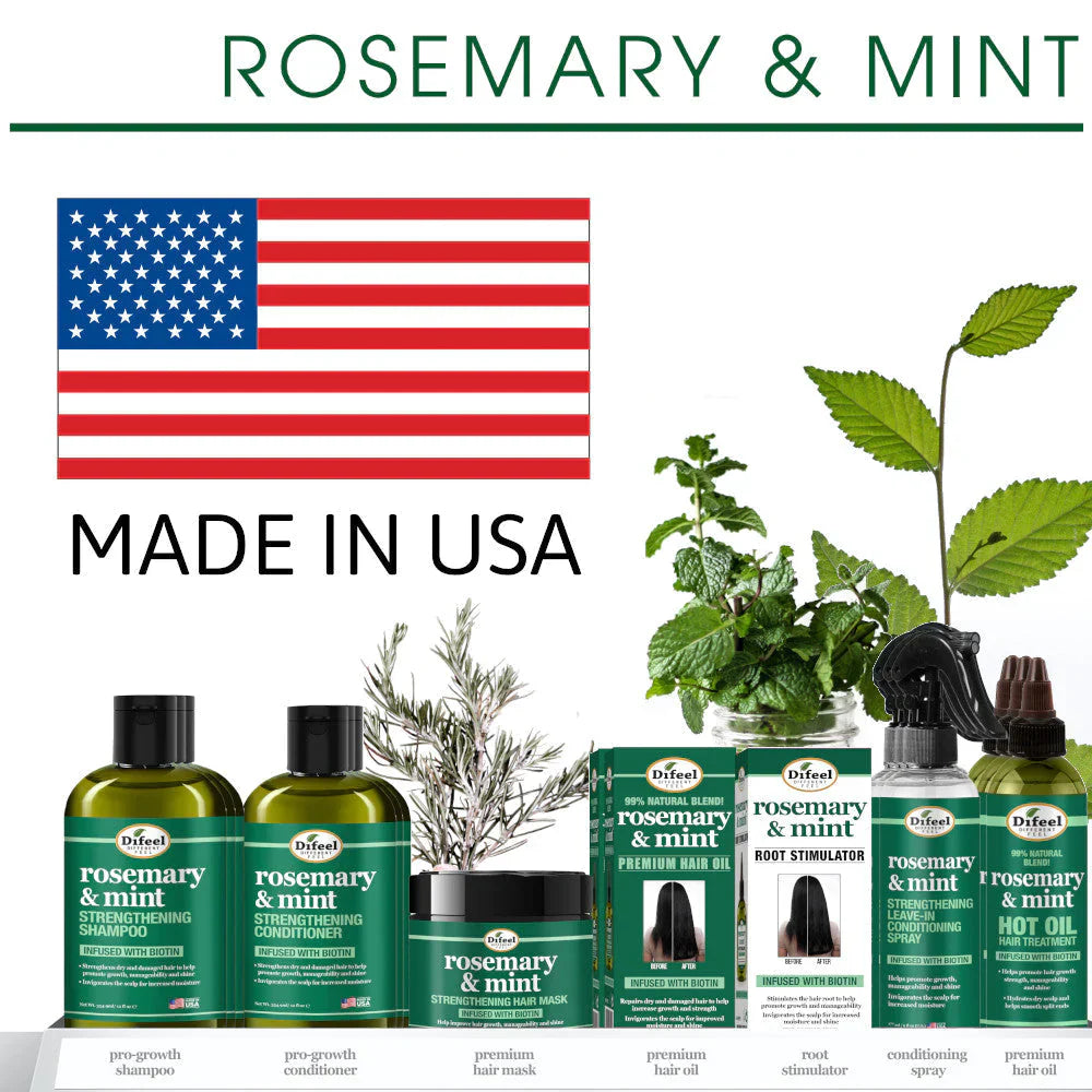 DIFEEL ROSEMARY AND MINT STRENGTHENING LEAVE-IN CONDITIONING SPRAY WITH BIOTIN 6 OZ.