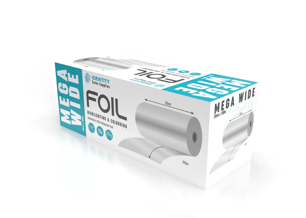 Identity Extra MEGA Wide Hair Foil 20cm x 100M DISPENSER BOX