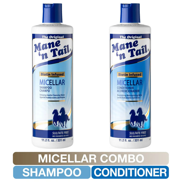MANE N TAIL MICELLAR SHAMPOO-12 OZ AND CONDITIONER 12 OZ DUAL SET