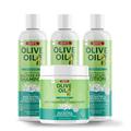 ORS OLIVE OIL MAX MOISTURE HYDRATING AND SOFTENING BUNDLE Sulfate-Free Shampoo (16 oz ) Deep Treatment Conditioner (20 oz Leave-In Conditioner (16 oz Moisturizing Daily Styling Lotion (16 oz) (68oz)