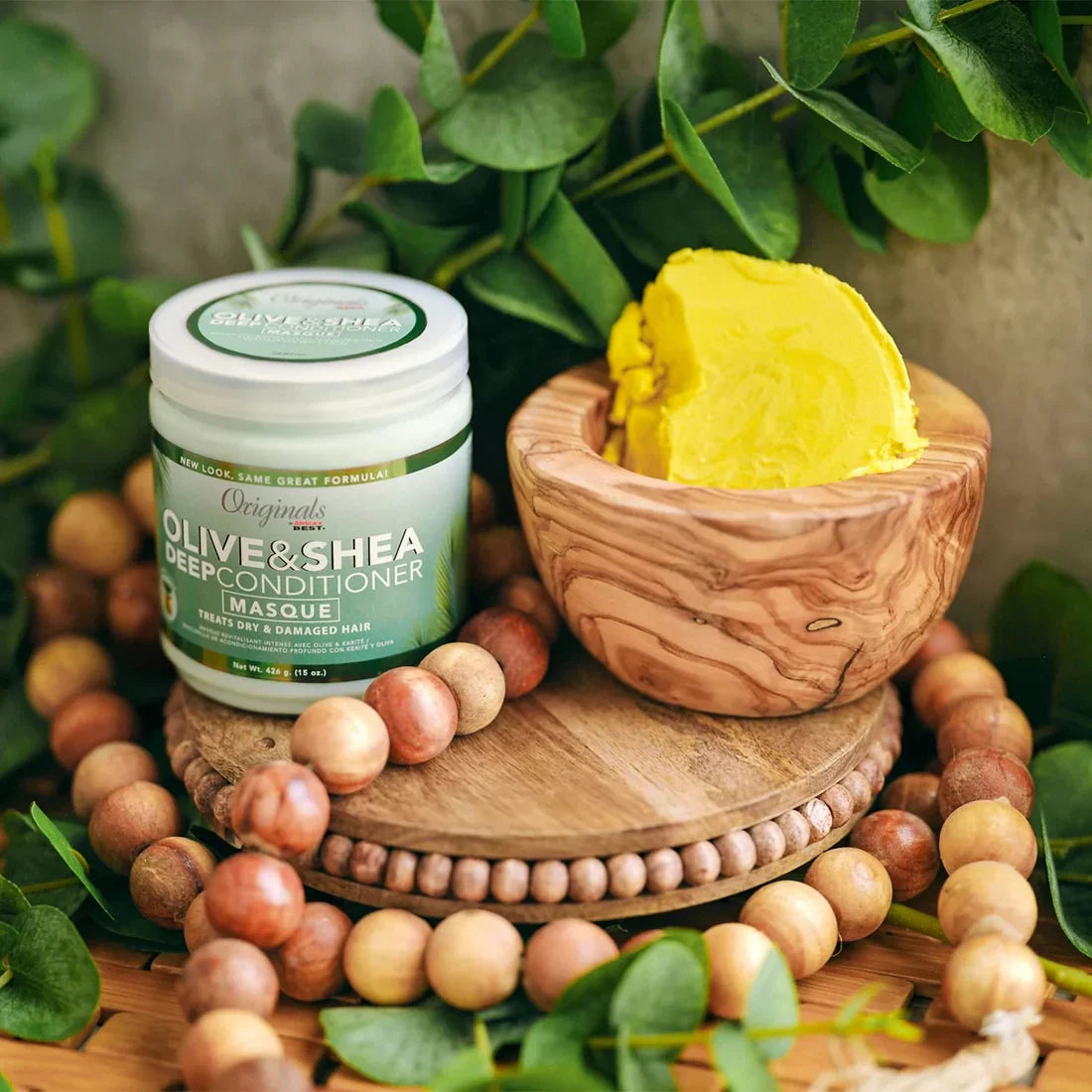 AFRICA'S BEST OLIVE OIL CONDITIONING COLLECTION OLIVE & SHEA DEEP CONDITIONER MASQUE 15 oz