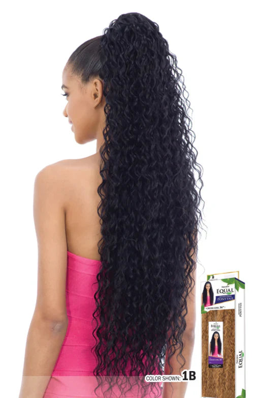 SHAKE N GO FREETRESS EQUAL PREMIUM SYNTHETIC HAIR DRAWSTRING PONYTAIL CRUSH GIRL