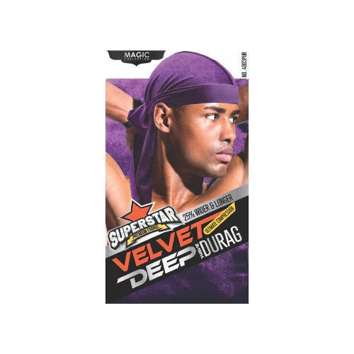 MAGIC COLLECTION MEN'S SUPERSTAR VELVET DEEP DURAG