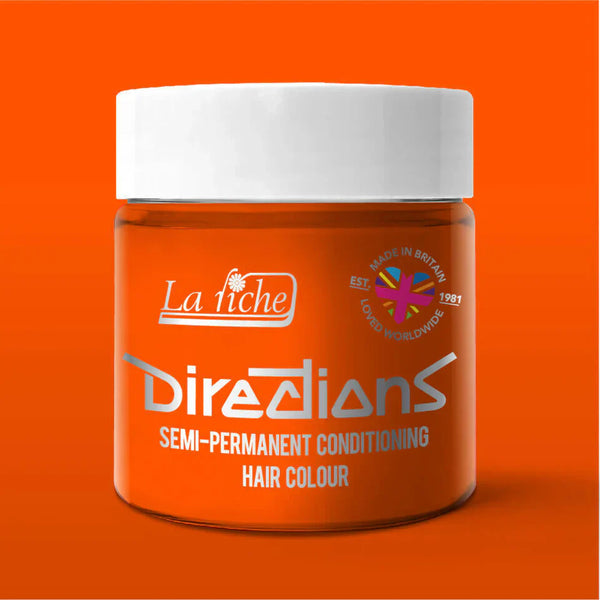 DIRECTIONS Fluorescent Orange Semi-permanent hair colour 100ml