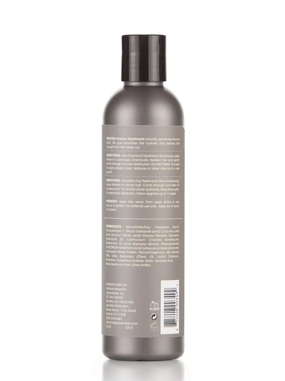 DESIGN ESSENTIALS RESTORE Vitamin Hair Treatment-8 OZ