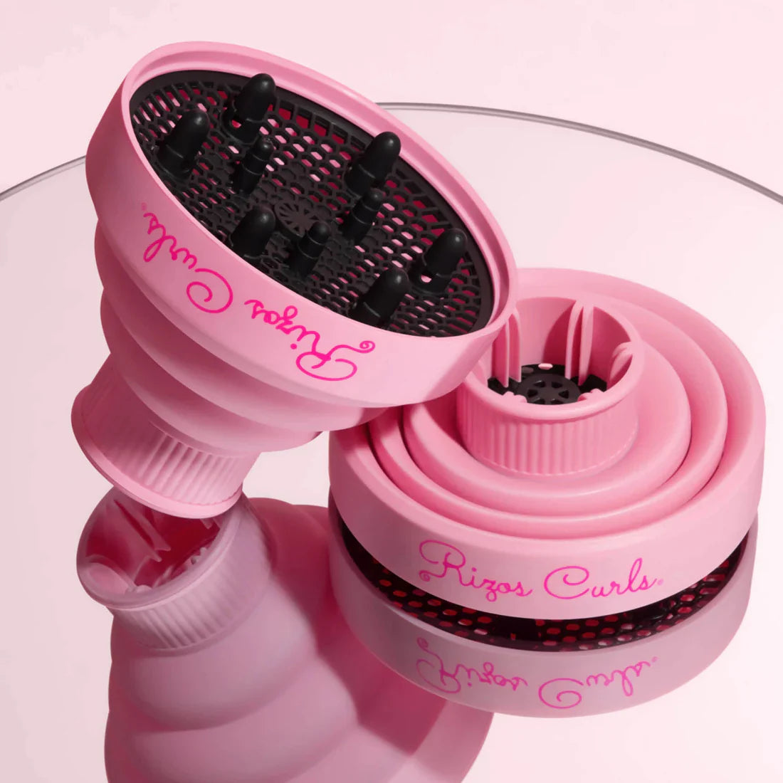 RIZOS CURLS Pink Collapsible Hair Diffuser for Drying Curls