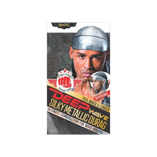 MAGIC COLLECTION MEN'S DEEP WAVE SILKY METALLIC DURAG