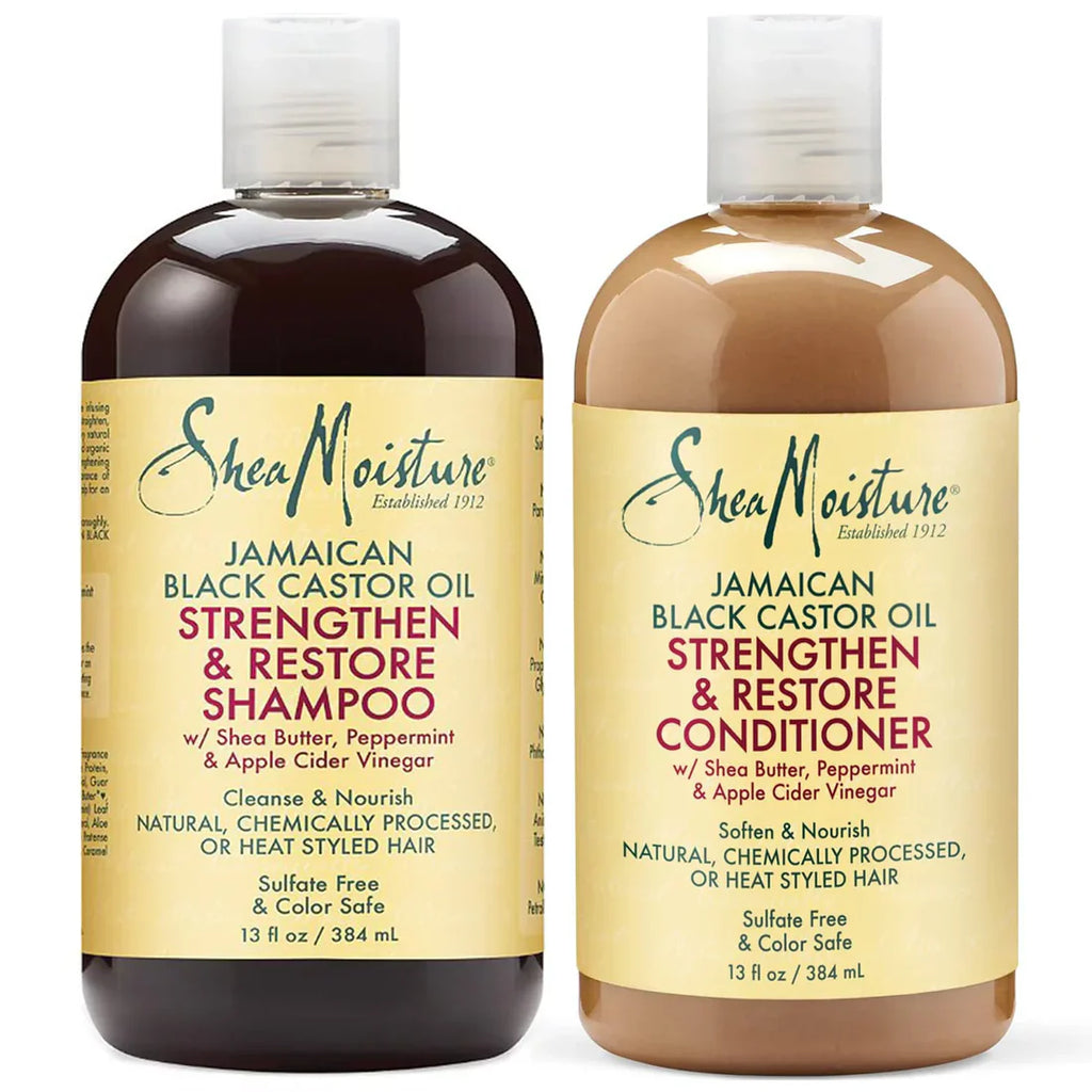 Shea Moisture Strengthen, Grow & Restore Shampoo and Conditioner Set, Jamaican Black Castor Oil