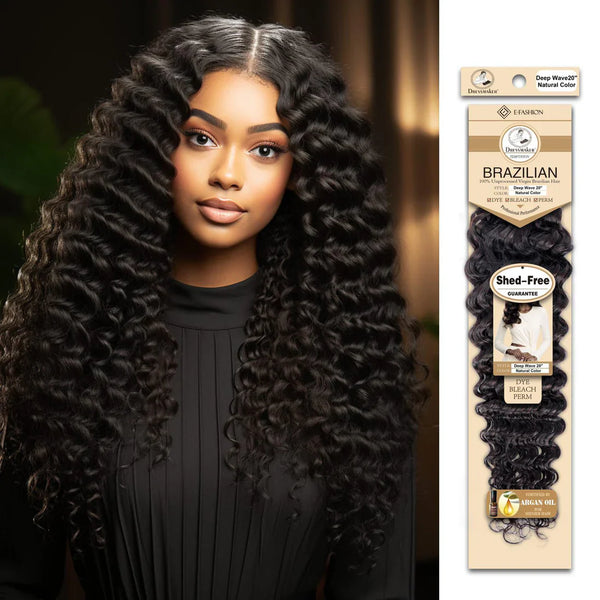 DRESSMAKER 100% UNPROCESSED VIRGIN BRAZILIAN HAIR DEEP WAVE NATURAL COLOR
