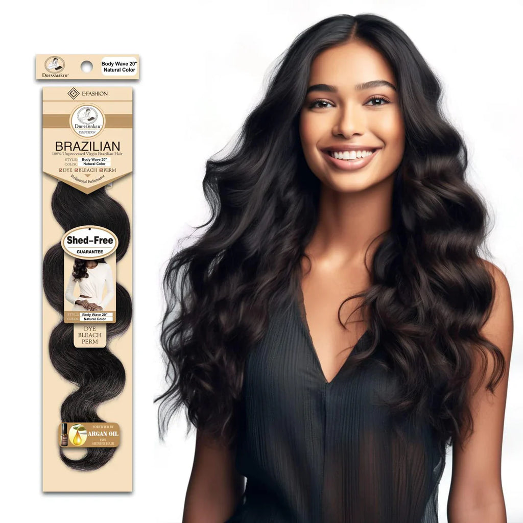 DRESSMAKER 100% UNPROCESSED VIRGIN BRAZILIAN HAIR BODY WAVE