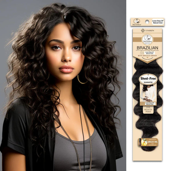 DRESSMAKER 100% UNPROCESSED VIRGIN BRAZILIAN HAIR LOOSE DEEP NATURAL COLOR