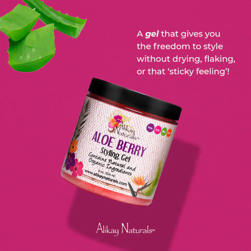 ALIKAY NATURAL ALOE BERRY STYLING GEL 8 OZ