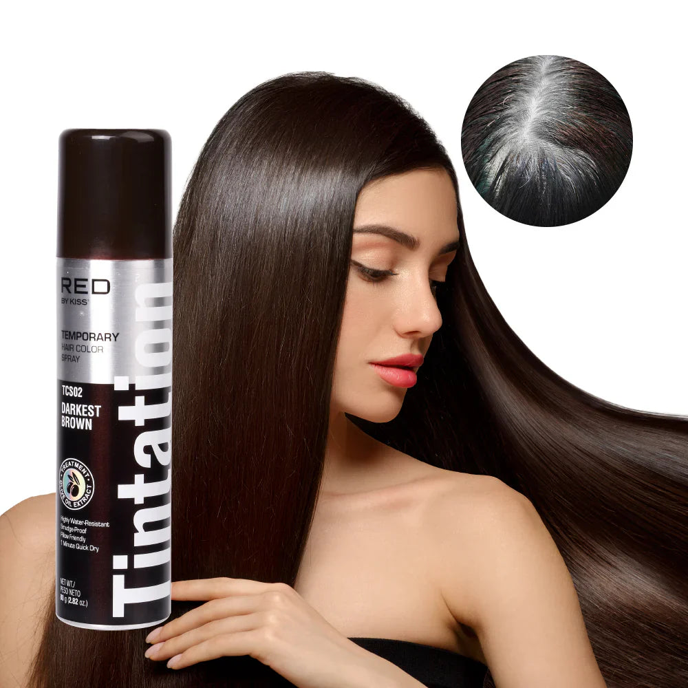 RED BY KISS Tintation Temporary Hair Color Root Touch Up Color Spray