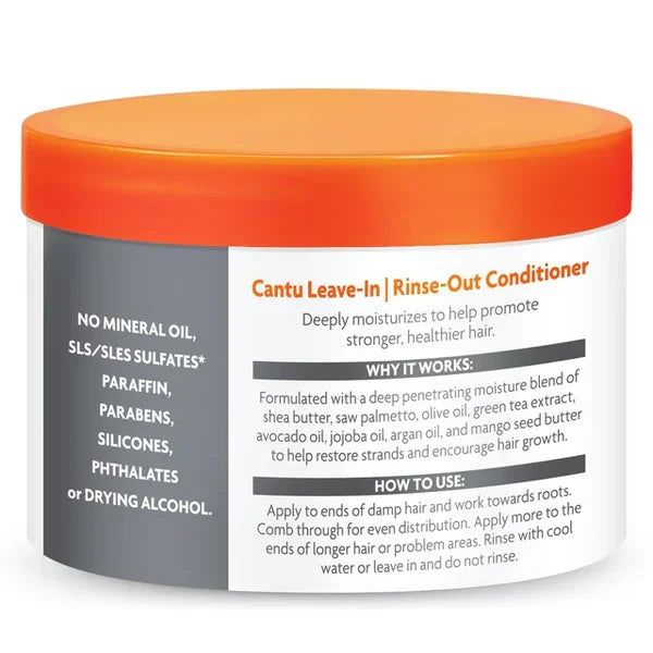 Cantu for Men Leave-in or Rinse-Out Conditioner for Hair & Beard, 13 oz