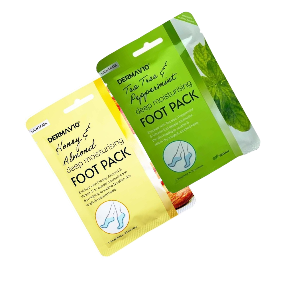 DERMAV10 Deep Moisturising Foot Packs – Intensive Care for Tired, Dry Feet